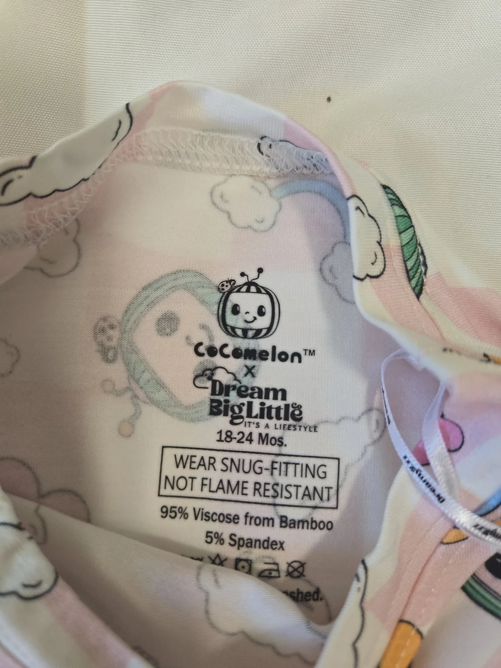 NWT Bamboo Dream Big Little Kids Cocomelon Short Pajama Set